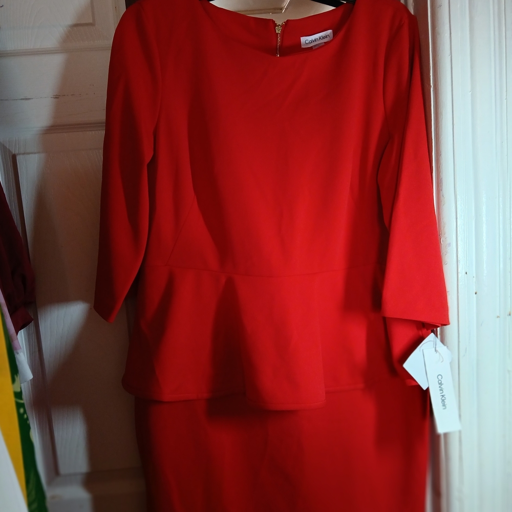 Calvin Klein Vibrant Red Dress